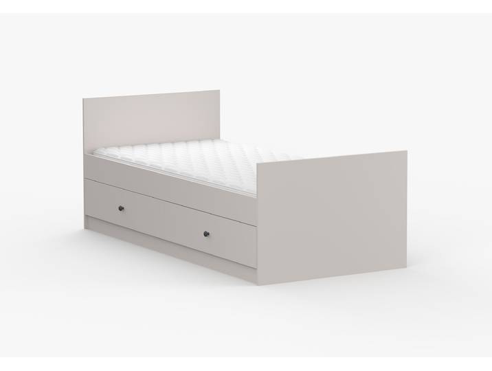 Bett 90x200 OLAF II Kaschmir Kaschmir Anthrazit