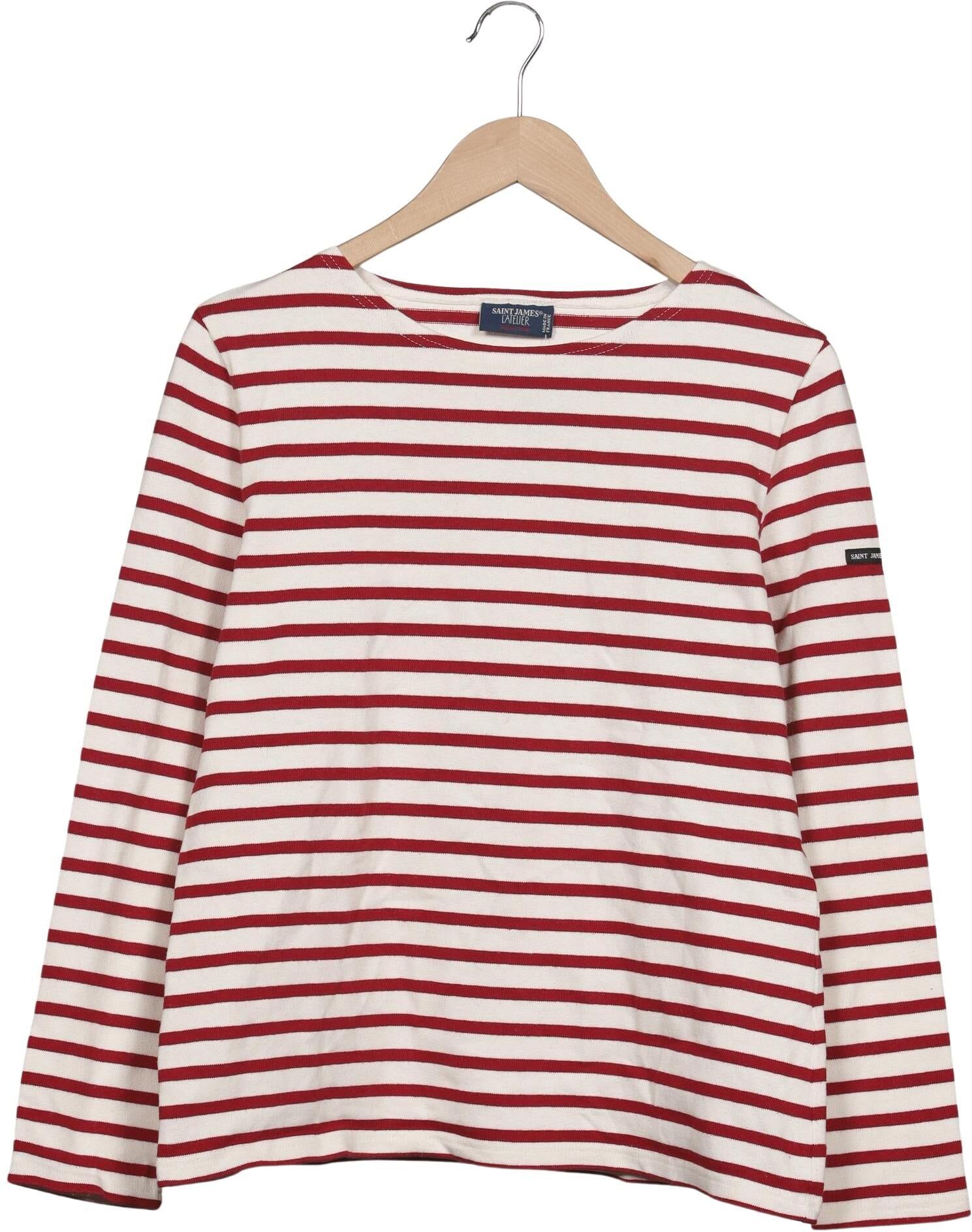 Saint James Damen Langarmshirt, Mehrfarbig, Gr. EU 42, Baumwolle - Second Hand