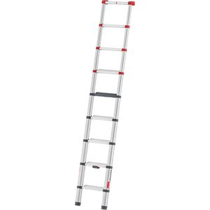 Hailo Teleskopleiter Master FlexLine T100, Länge 2,65m, aus Aluminium mit 9 Stufen