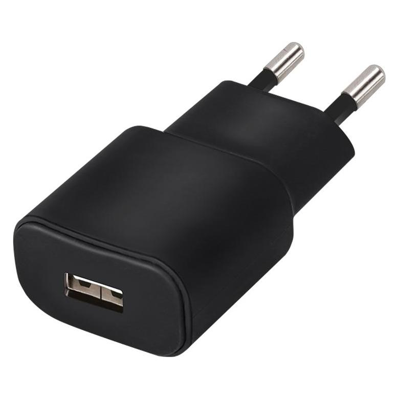 Forever TC-01 Ladegerät 1x USB 2A schwarz + microUSB Kabel (10 W, 1 Port) (GSM032675)