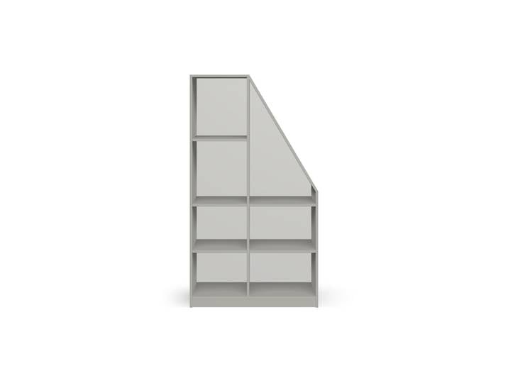 Dachschrägenschrank offen Premium Dekore Grau