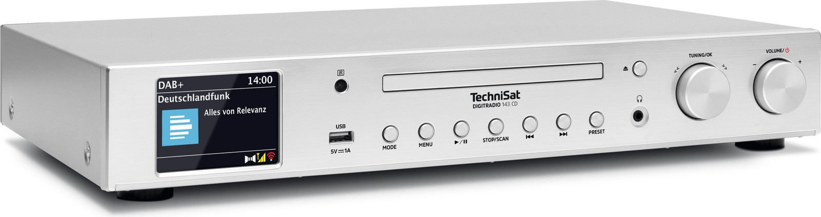 TechniSat Digitradio 143 CD (V3) radio met CD-speler, zilver