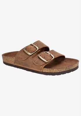 Women's Helga Sandal by White Mountain in Brown Leather (Size 12 M)