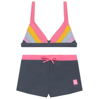 Color Kids - Kid's Bikini Colorblock - Bikini Gr 116 blau