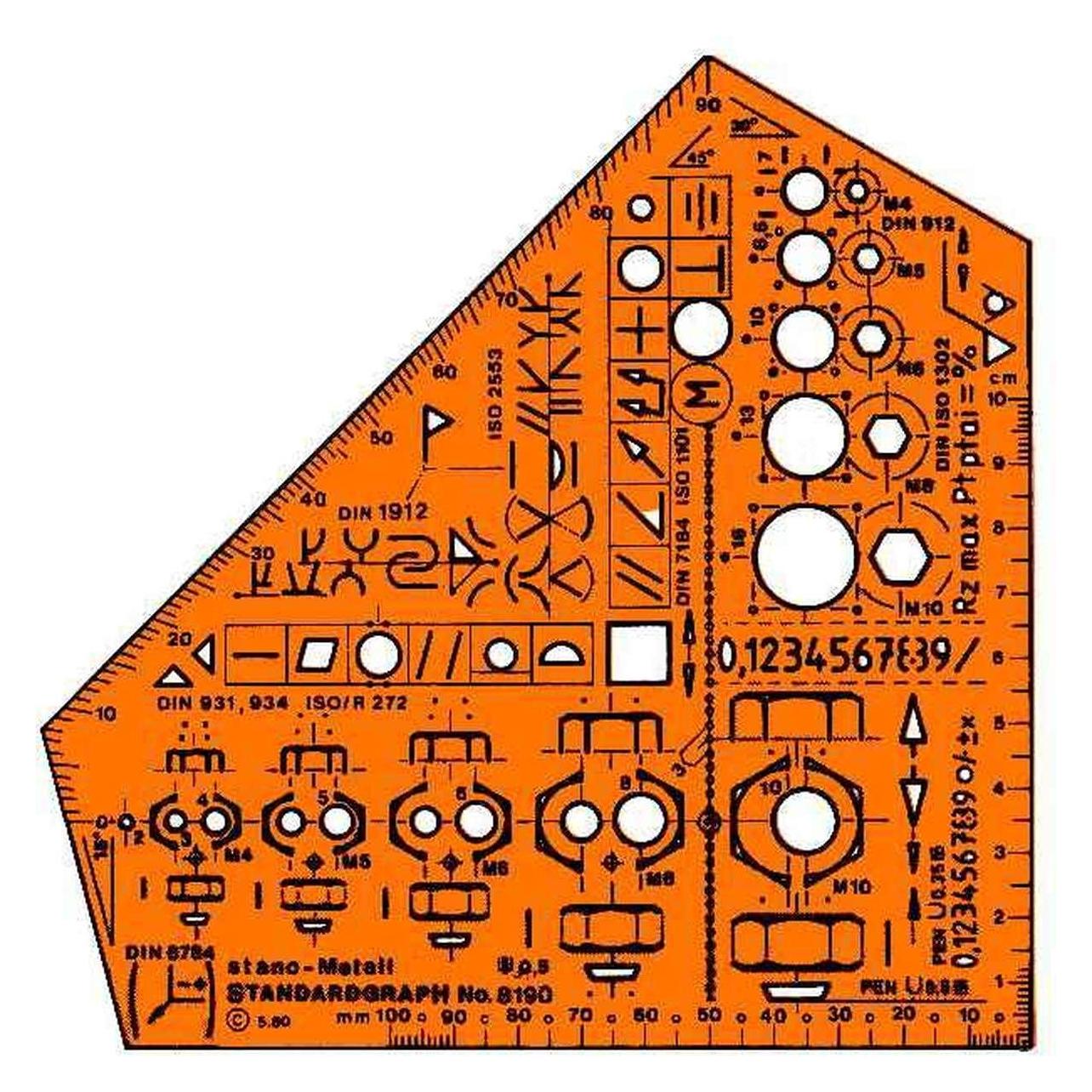 Standardgraph Winkel Stano Metall (15.50 cm, Kunststoff) (8190)