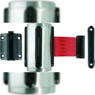 Alco Gurt-Wandkassette Innenbereich 50 mm 3 m Edelstahl mit rotem Gurt