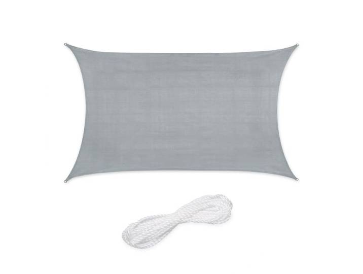 Relaxdays Rechteckiges Sonnensegel HDPE