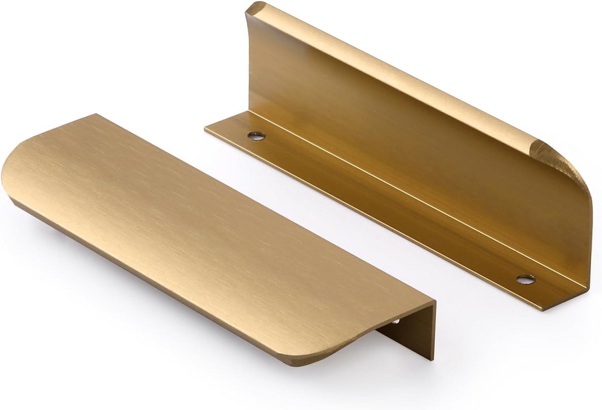 6x Zwarte Aluminium Verborgen Keukenkastgrepen Meubelbeslag 96mm
