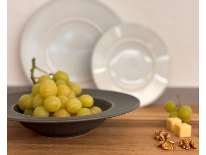 Pastateller Unico 4er-Set Ø 27cm Grau/Grau