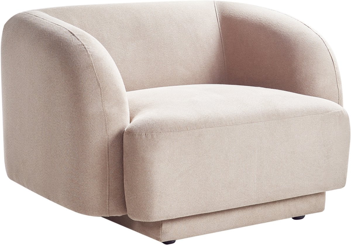 Beliani Fauteuil Art Deco - Taupe - Polyester