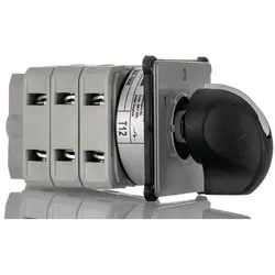 RS PRO Nockenschalter, 3-poliger Wechsler / 16A, 500V ac, 3-phasig, 3-Stufen Schraub, 60°-Wurfwinkel, Schalter + Taster