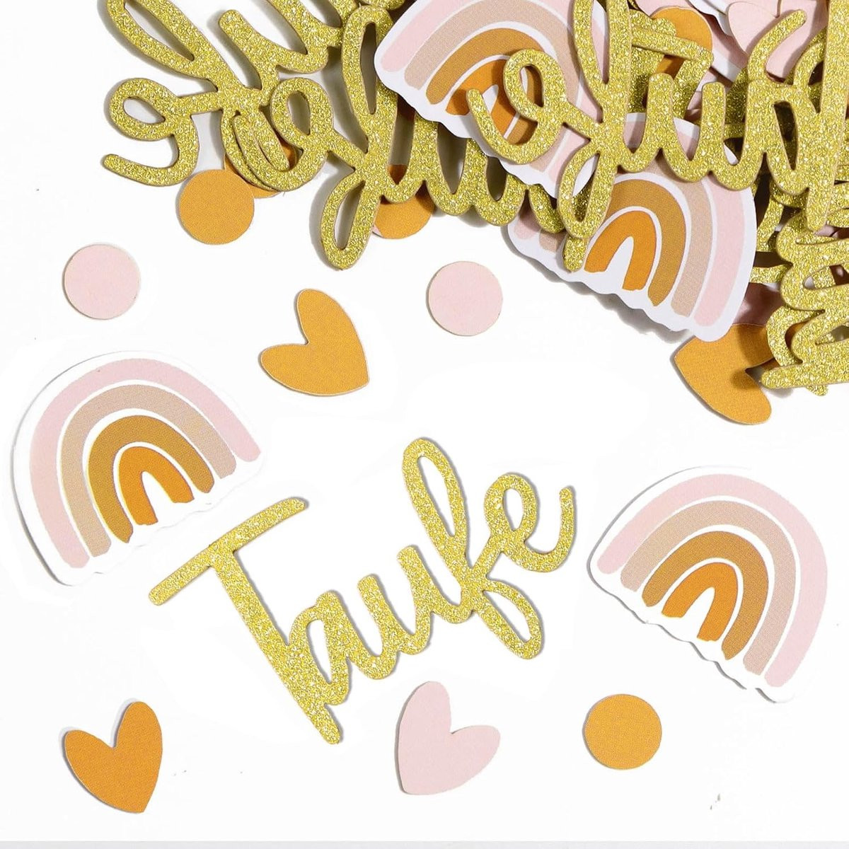 100 stuks roze glanzende mini-confetti voor babyfeestjes