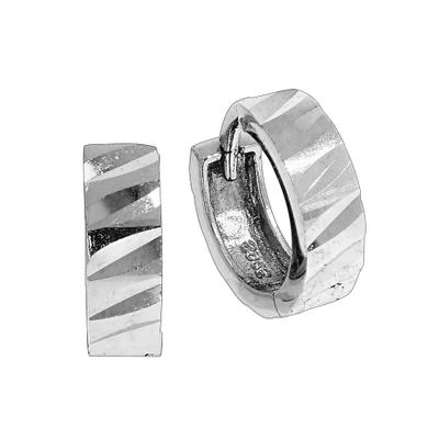 Paar Creolen VIVANCE "925 Silber diamantiert", weiß, Ohrringe, Damen, one-size, Silber 925 (Sterlingsilber)