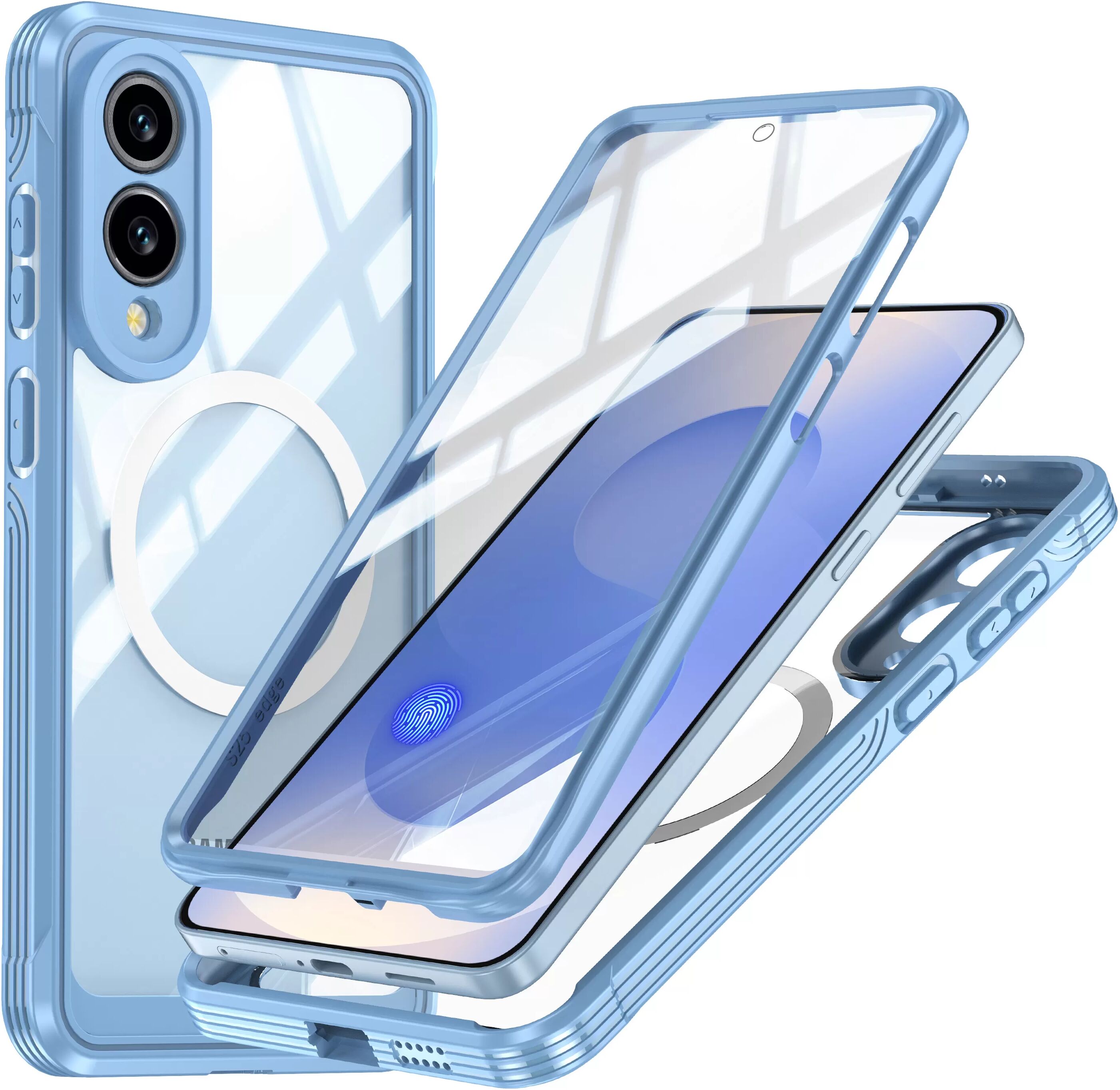 INF Coque antichoc pour Samsung Galaxy S25 Edge Bleu