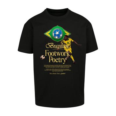 T-Shirt "Upscale by Mister Tee Footwork Poetry Oversize Tee", Herren, Gr. XL, schwarz, 100% Baumwolle, UPSCALE BY MISTER TEE, bedruckt, oversize, Rundhals, Shirts T-Shirt