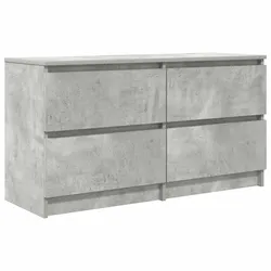 vidaXL TV-Schrank Betongrau 100x35x54 cm Holzwerkstoff