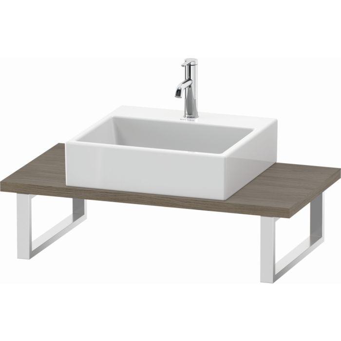 Duravit L-Cube Konsole LC104C03535 Stärke 3 cm, Eiche terra, für Aufsatzbecken, variabel