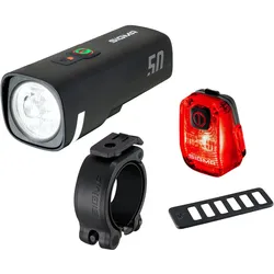 SIGMA SPORT LED Akku Set Scheinwerfer Aura 50 + Rücklicht Hiro 10 | S