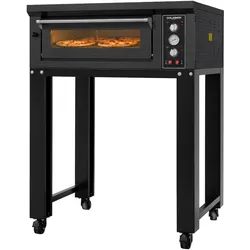 Elektrischer Pizzaofen 4 x Ø34 cm (6kW - 380V) auf Rollen Serie "PIZZA CHEF" PREMIUM - GOLDINOX