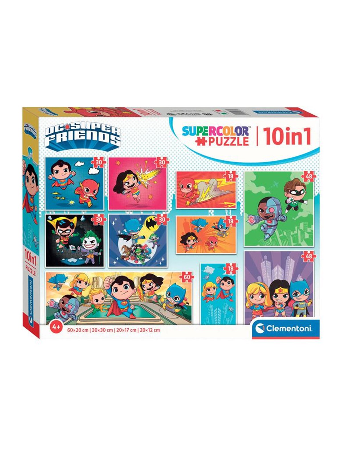 Clementoni Jigsaw Puzzle Super Color 10in1 DC Comics 2D Puzzles