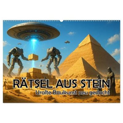Rätsel aus Stein - Uralte Baukunst neu gedacht (Wandkalender 2027 DIN A2 quer), CALVENDO Monatskalender