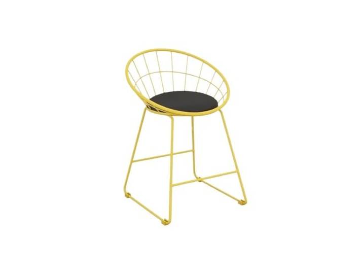 9bbhfJw4R Höhenhocker Kleiner Barstuhl aus Eisen for die Küche, Bar, den Milchteeladen(Yellow)