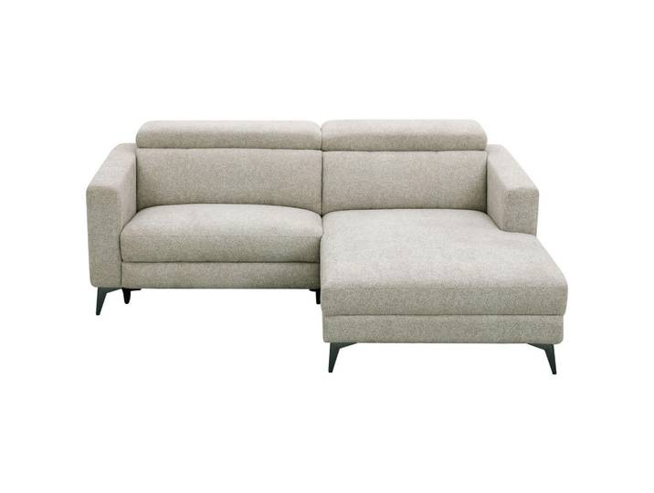 Carryhome Ecksofa, Beigebraun, Metall, 2-Sitzer, Ottomane rechts, L-Form, 218x173 cm, Relaxfunktion, Wohnzimmer, Sofas & Couches, Wohnlandschaften, Ecksofas