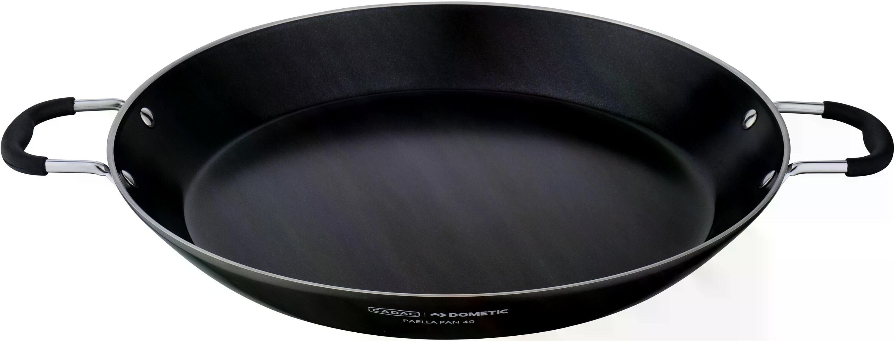 Grillpfanne "CADAC DOMETIC Pan 40", schwarz, H:5,5cm Ø:36cm, Pfannen, Grillpfanne schwarz Ø 36cm + Höhe 5,5cm