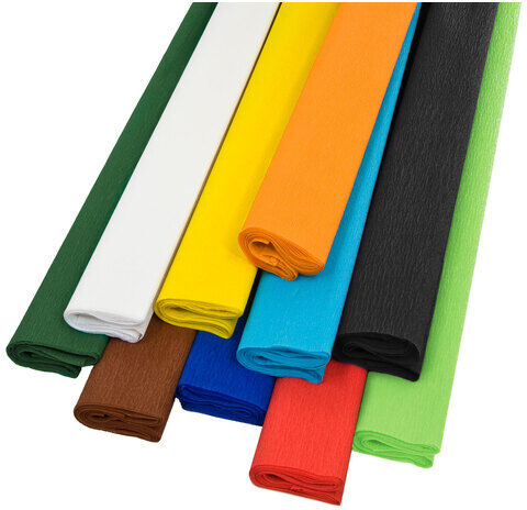 folia Krepp-Papier "Basic", 50 cm x 2 m, 10 Rollen