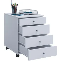 VCM, Rollcontainer, Holz Büroschrank Rollcontainer Lona mit Schublade (42 x 50 x 57 cm)
