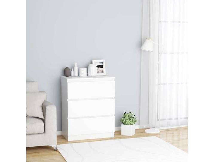 Meuble rangement - Buffet Blanc 60x35x76 cm Bois d'ingénierie poisd:21.52kg &3866