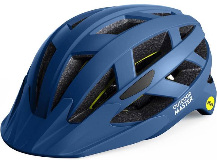OutdoorMaster MIPS Gem I recreatieve fietshelm voor volwassenen, wegmodel, oceaanblauw, maat L