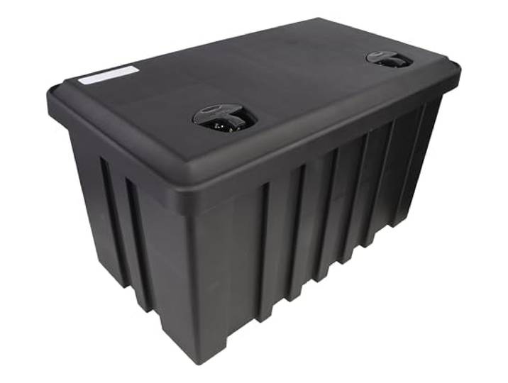 trailer parts4u Staubox mit Schloss 127l Anhängerbox Gurtkiste Staukasten LKW 826x500x470mm 81108