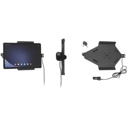 Brodit Halter aktiv Galaxy Tab A9+ USB abschlieábar, Tablet Halterung, Schwarz