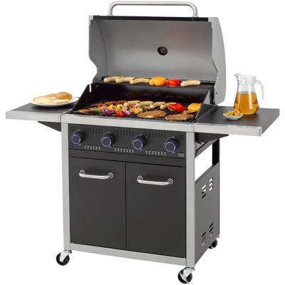 Gasgrill TEPRO "Seattle 4", silber (schwarz, silberfarben), B:138cm H:114cm T:63cm, Grills, BxTxH: 138x63x114 cm