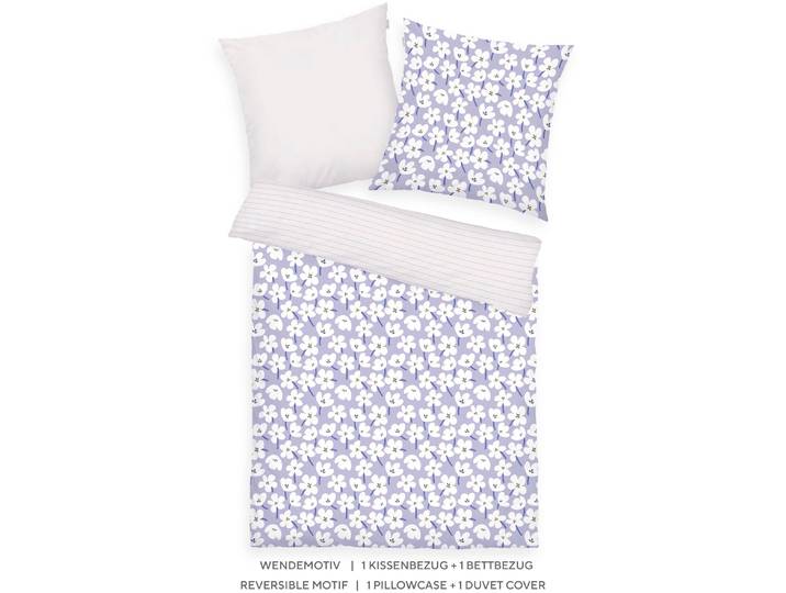 TOM TAILOR HOME FRESH FLOWERS 135x200cm, 155x220cm oder 200x220cm 2 Stk. new bedroom, mit farbigem Markenreissverschluss