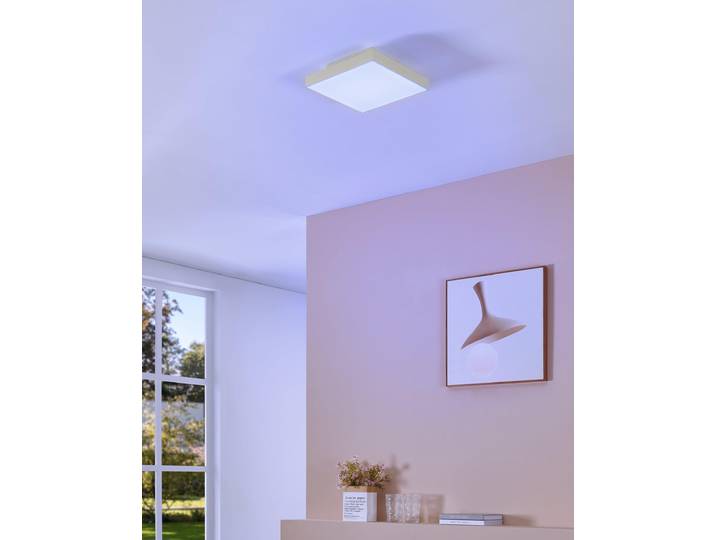 Eglo Connect LED Plafonnier Turcona-Z blanc 30 x 30 cm dimmable\, ww-kw