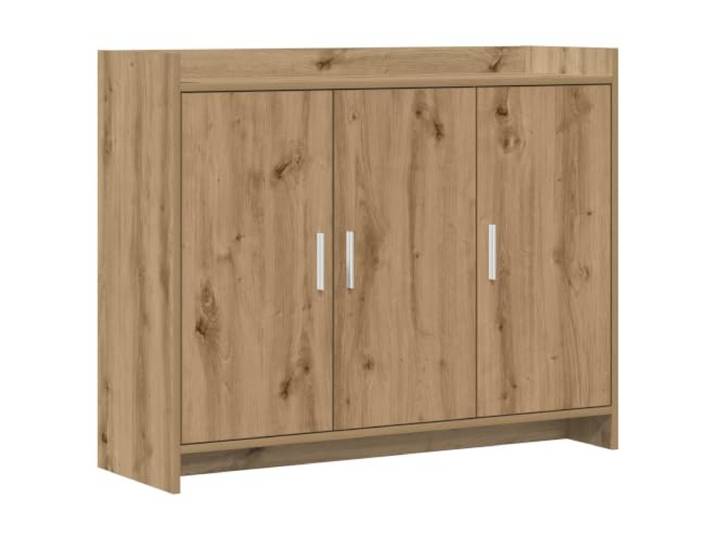 TEKGHUT Sideboard Artisan-Eiche 98,5 x 33 x 80 cm Holzwerkstoff Metallgriffe, großer Stauraum, pflegeleicht, für Esszimmer, Wohnzimmer, Flur, modernes Design