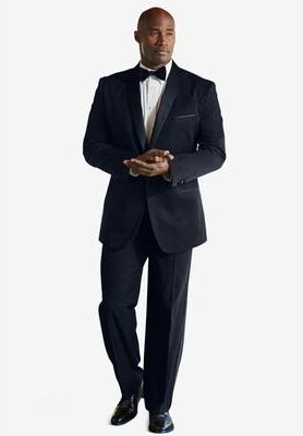 Men's Big & Tall KS Signature Tuxedo Jacket by KS Signature in Black (Size 50)