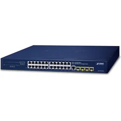 Planet IPv4/IPv6, 24-Port (24 Ports), Netzwerk Switch, Blau