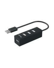 equip USB-Hub USB 2.0 St -> 4x Bu 0,15 cm 480Mbps schwarz Digital/Daten (128955)