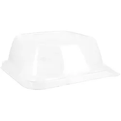 MONOUSO - Plastikdeckel für Verpackung Zuckerrohr 13x13x5cm (300 Stück)