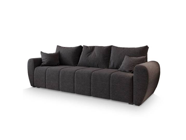 BETTSOFA MADISON Grau Dünner Stoff mit Schlaffunktion