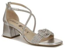 Women's Captivate Sandal by LifeStride in Silver Faux Leather (Size 6 M)