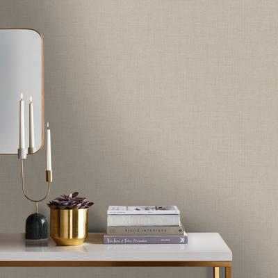 Vliestapete WOW "Matt Textil", beige, B:0,52m H:10m L:10m, Vlies, Tapeten, 10mx52cm (ca. 5m2)