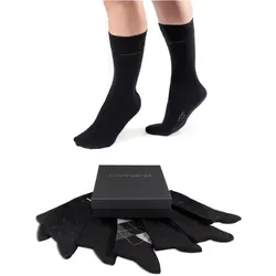 7er Pack camano Soft Patterned Socken Herren 9999 - black 39-42