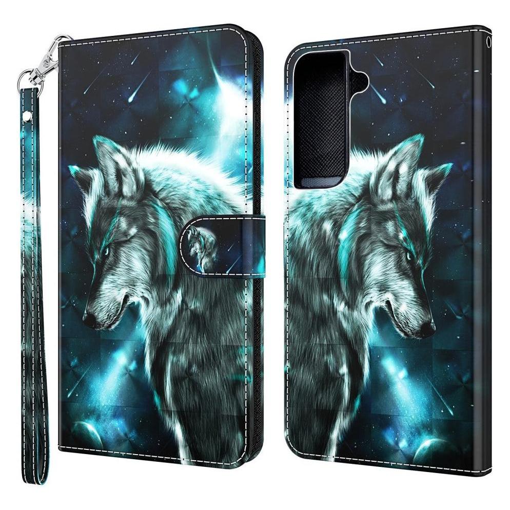 Cover-Discount Galaxy S22+ - Etui Glitzer Effekt Wolf (Samsung Galaxy S22+) (101239830D)