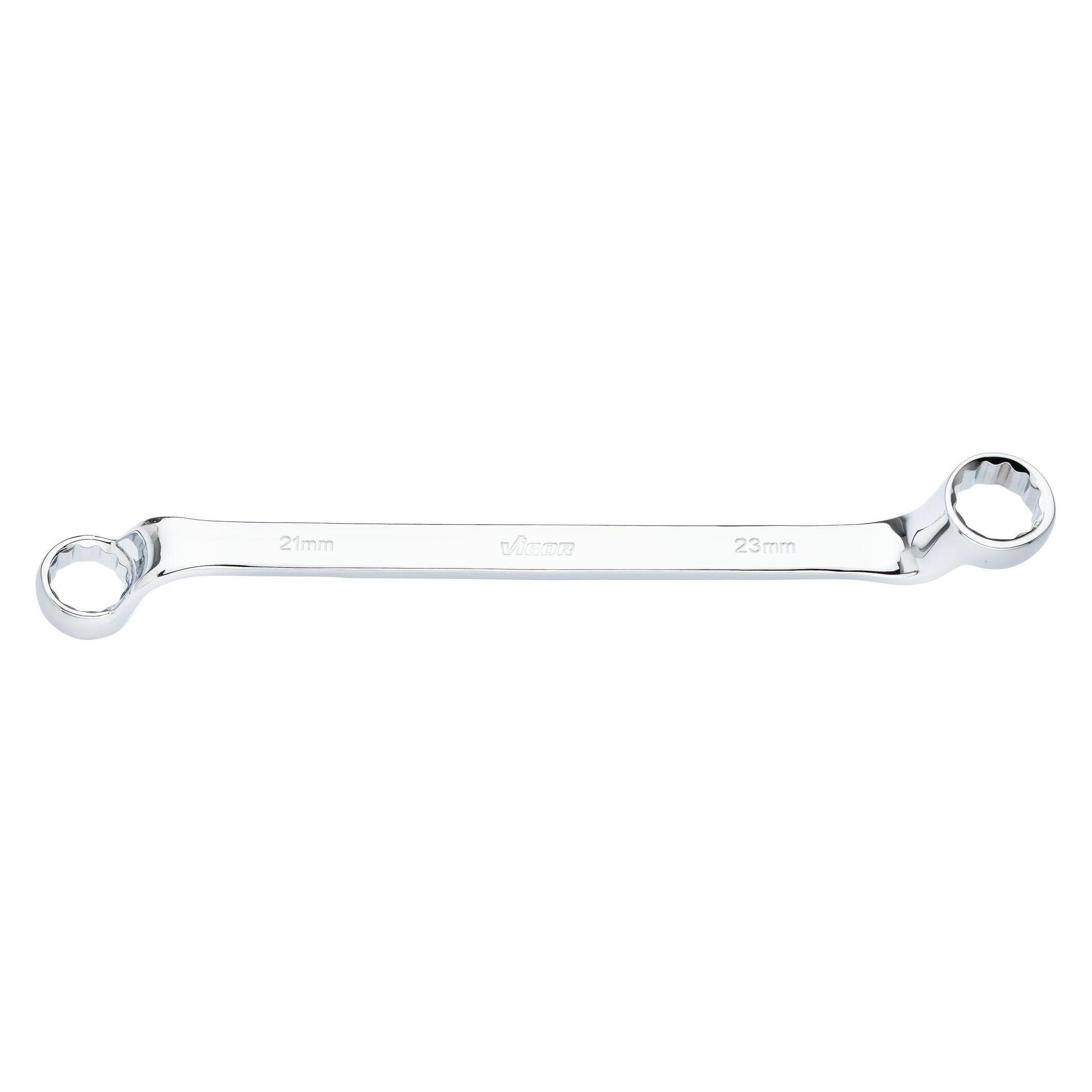 Vigor Doppel-Ringschlüssel V7750-21X23 Aussen Doppelsechskant Profil SW 21 x 23 mm (21 mm, 23 mm) (V7750-21X23)