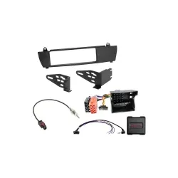 Radioblende 1-DIN mit Radioanschlusskit Lenkradfernbedienung für BMW Kit BMW ...