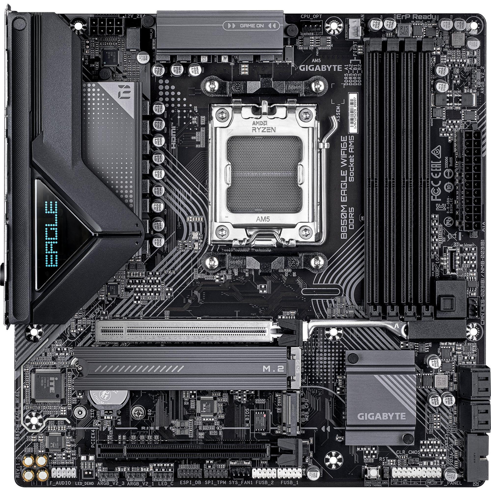 Gigabyte B850M EAGLE WF6E Motherboard - Micro-ATX - AMD B850 Chipset - DDR5 & PCIe 5.0 - WiFi 6E